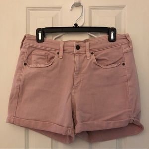 Light pink jean shorts